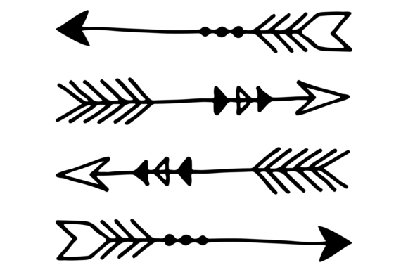 Boho Arrows Set: Elevate Your Ethnic Decorative Doodle Style
