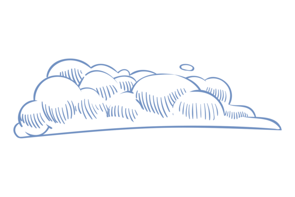 Cloud Shape: A Blue Ink Sketch Font for Creative Projects