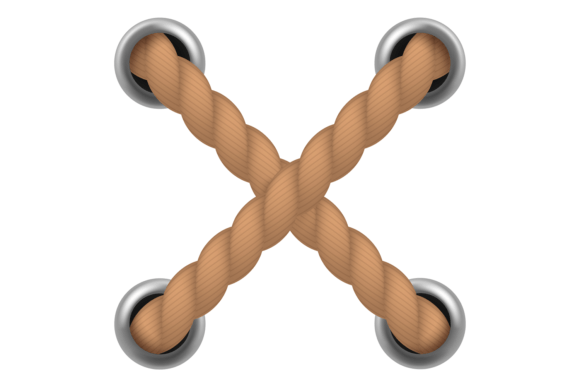 Crossed Marine Rope: A Decorative Cord for Nautical Charm