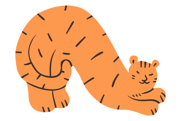 Cute Tiger Print: A Decorative Stylized Typeface