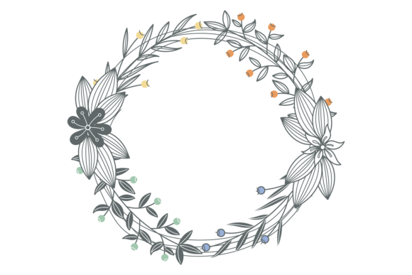 Decorative Botany Circle: The Round Floral R Font