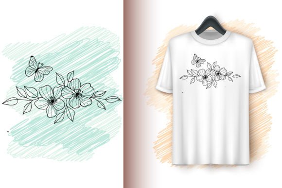 Decorative Flowers and Butterfly: A Design Asset for Every Project