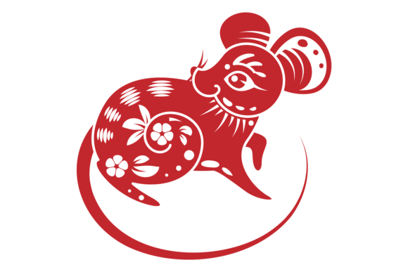 Decorative Rat Silhouette. Red Mouse Sha: A Designer's Guide