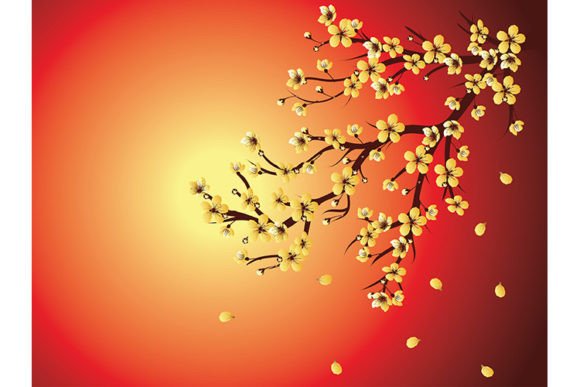 Elevate Your Designs with a Decorative Sakura Background