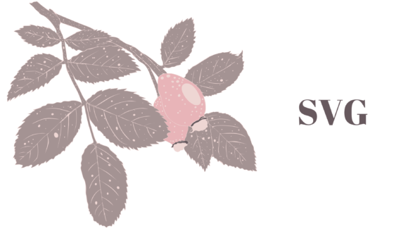 Exploring the Decorative Branch: A Coffee Pink Vector SVG Design