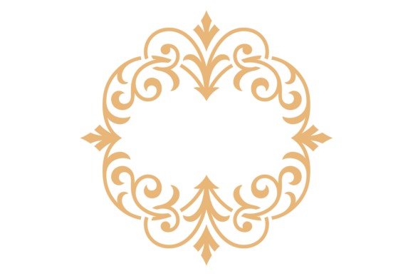 Golden Decorative Frame: Vintage Elegance for Timeless Design