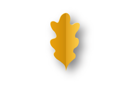 Oak Leaf in Papercut Style: A Decorative S for Seasonal Charm