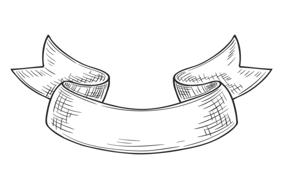Retro Label Engraving: Decorative Ribbon Style Guide