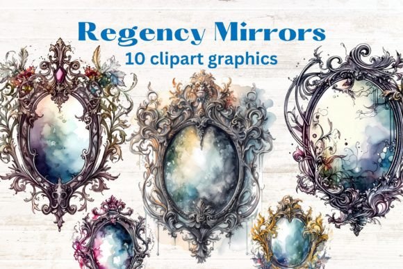 Timeless Charm: Using Regency Decorative Mirrors Clipart