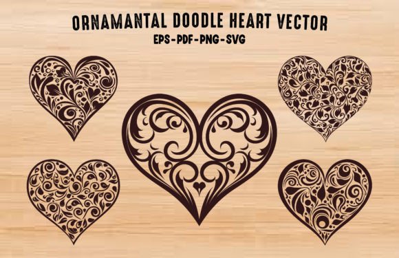 Unlock Creativity with Decorative Love Heart Vector Bundles