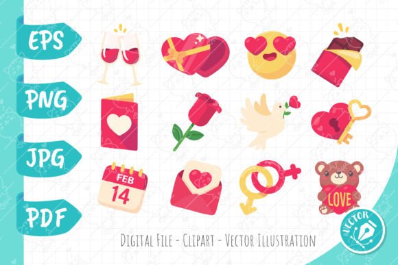 Valentine's Day Card Decorative Elements: Your Design Toolkit